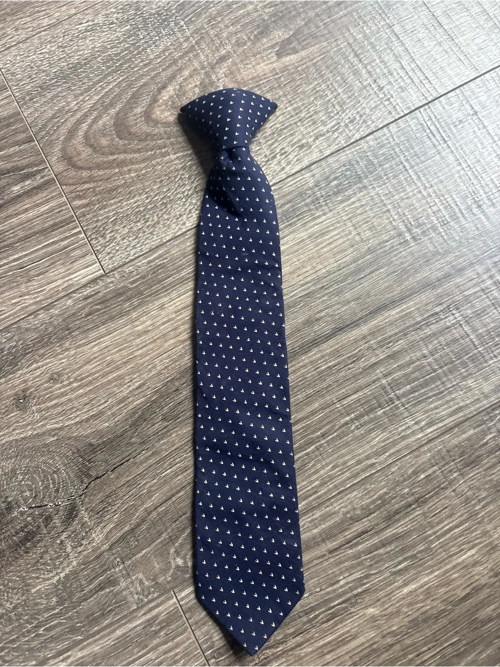 Kids Navy Polka Dot Tie
